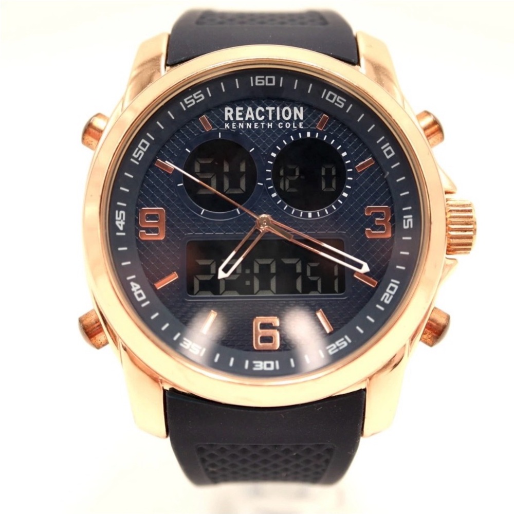 Kenneth Cole Reaction Rose Gold and Black Chronograph Watch